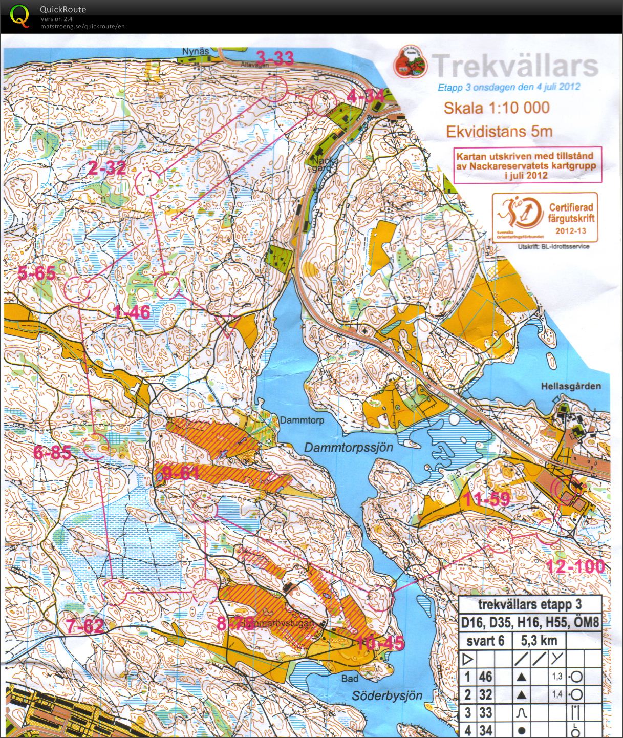 Trekvällars, Etapp 3 (2012-07-04)