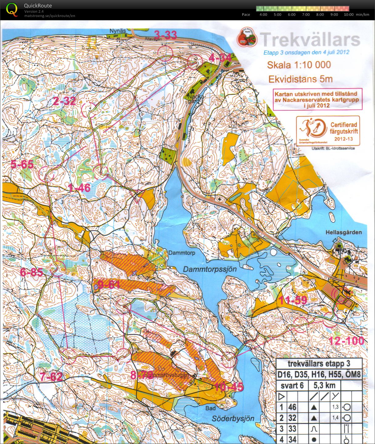 Trekvällars, Etapp 3 (2012-07-04)
