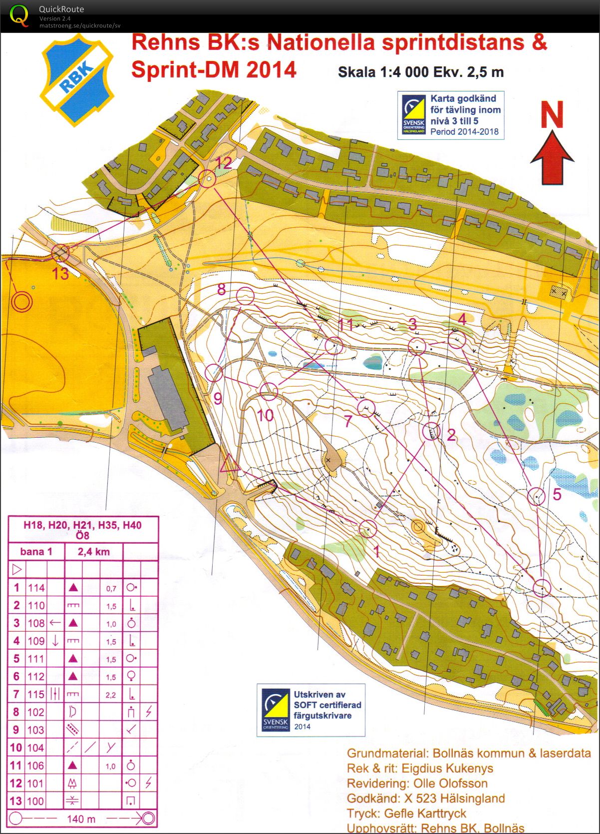Rehns BKs nationella sprint (H21) (31-05-2014)